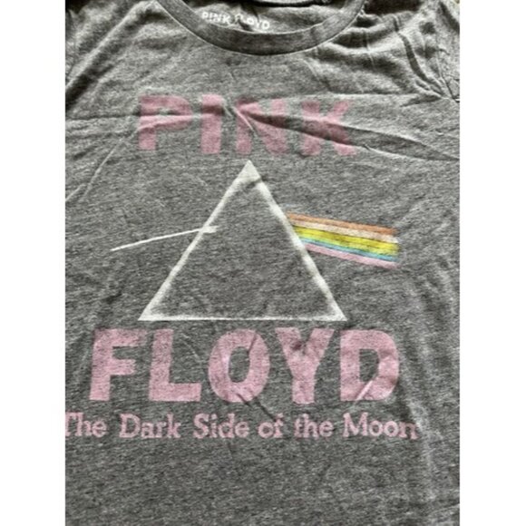 Pink Floyd Womens Gray Graphic Print The Dark Side of the Moon Band Tee Size XL - Picture 6 of 11
